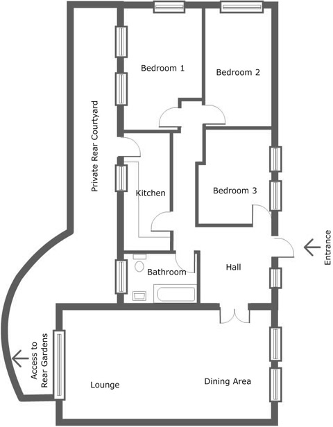 Floor Plan for Luxury Holiday Apartment 1