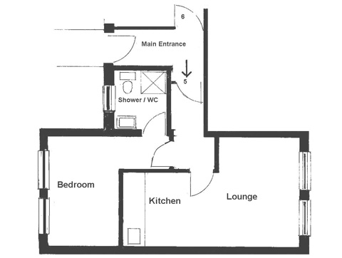 Floor Plan for Luxury Holiday Apartment 5