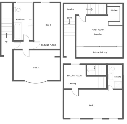 Floor Plan for Luxury Holiday Cottage