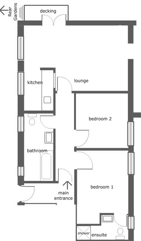 Floor Plan for Luxury Holiday Apartment 6